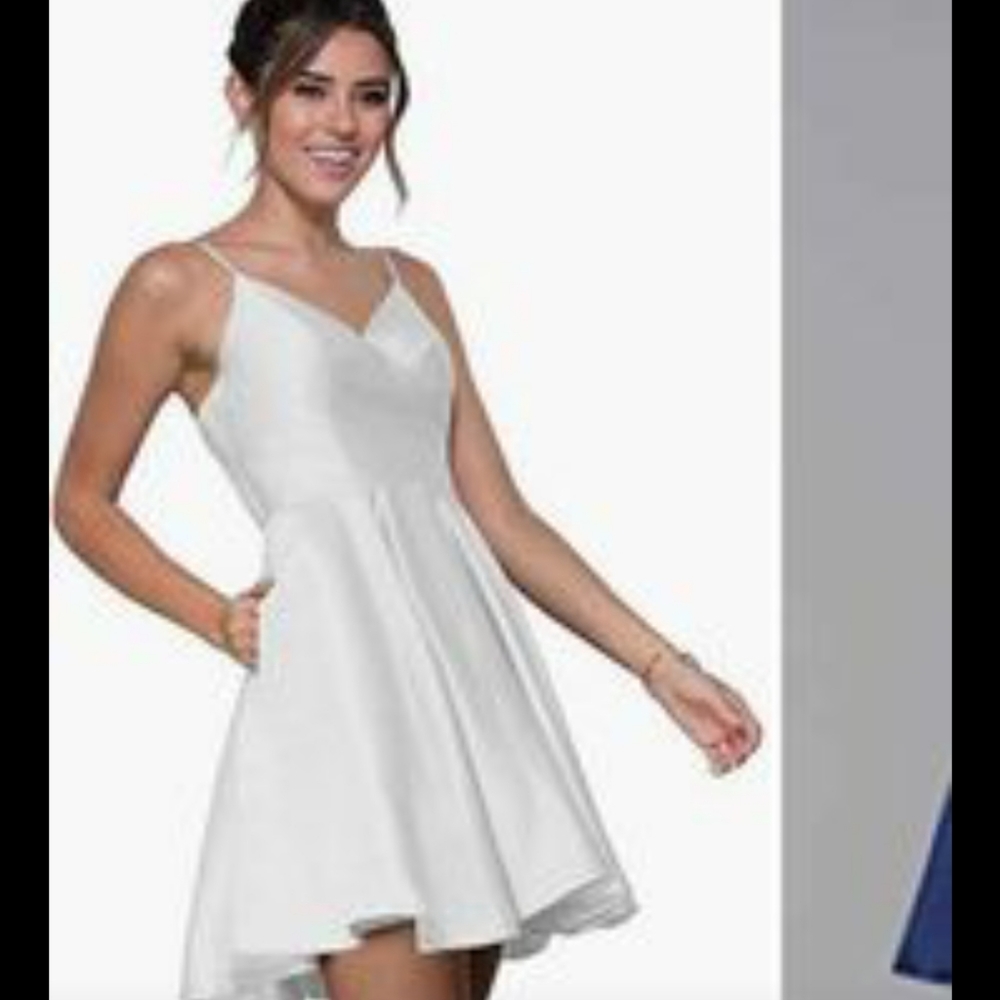 White fancy short dress size 16 regular